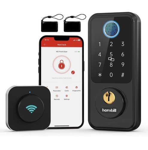 Hornbill smart deadbolt - wi-fi,