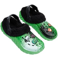 MInecraft Kids Boys Winter Clogs Cosy Slip On Slippers Warm Comfortable