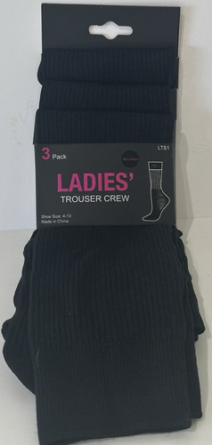 Ladies trouser crew socks - trouser, 3
