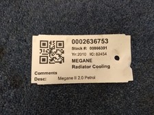 RENAULT MEGANE RADIATOR COOLING FAN F4R874 2.0L Petrol MM11153 02-12