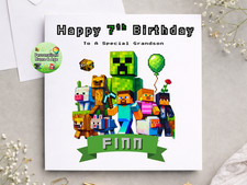 Minecraft Happy  Birthday card