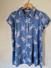 White Stuff Top Size 10 Blue