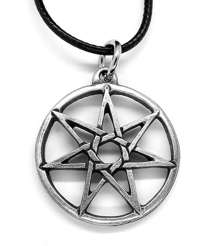 Heptagram pagan pendant - heptagram,