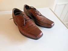 DEBENHAMS BY STEPTRONIC WESTBURY MENS DARK BROWN LEATHER FORMAL/DRESS SHOES SZ 9