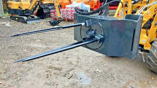 Hydraulic round bale unwinder - round,
