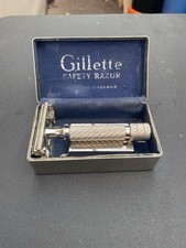 Vintage 1948 Gillette “Aristocrat  No 15” Safety Razor Set - Rhodium Plated
