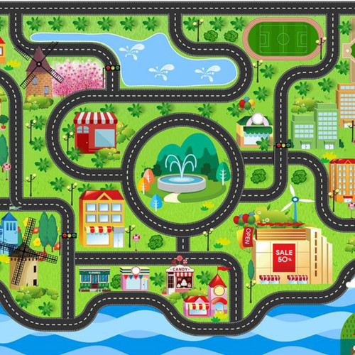 Kids city traffic - city, road