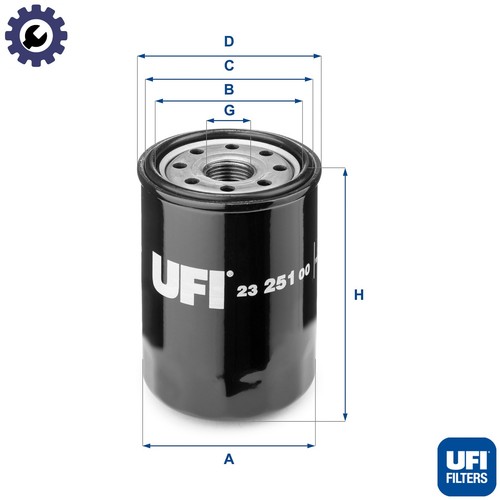 Oil filter 251 for - filter, 23.251.00