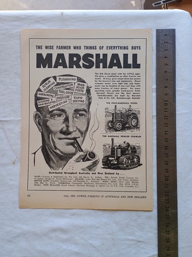 Marshall tractor advertisement - marshall,
