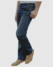 MENS EXPANDABLE FULL ELASTICATED WAIST JEANS CASUAL SMART WEAR GENTS  PANTS