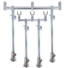 Carp Fishing Stainless Goal Post Buzz Bars Bank Sticks Stage Stands 3 Rod Setup