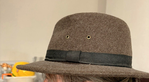 Women brown wool felt - wool,