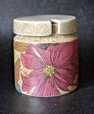 Surrey Ceramics Floral Jam Pot 1970s