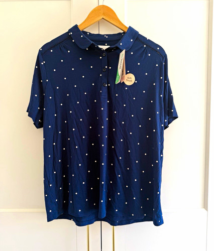 Navy white polka dot - tu, &