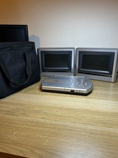 Venturer PVS1960 Portable DVD Player Dual Screens, Silver