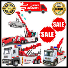 1:32 Tow Truck Metal Alloy Vehicle Recovery Model Toy Car Lorry Fire Engine