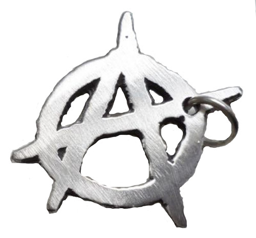 Anarchy punk pin badge hand - anarchy,