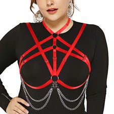 Cage Bra Harnes Elastic Chain Cage Bra, Women's Lingerie Fashion Accessory