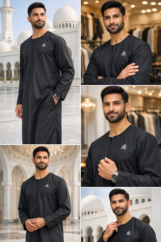 Men premium black - men's, thobe