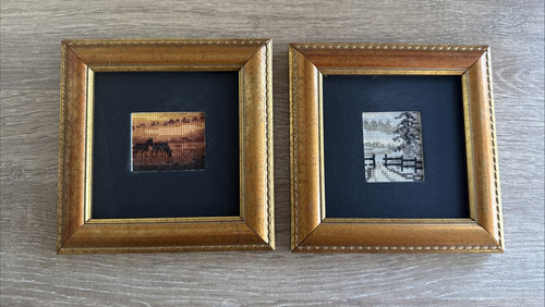 Pair miniature framed - miniature,