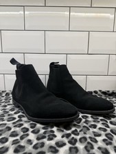 Church’s Mens Black Suede Preston Rubber Soled Boots Size 9