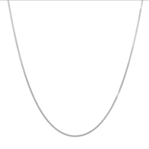 Platinum curb chain necklace - platinum,