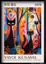 Yayoi Kusama Cats Art Poster