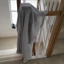 New Hand Knitted And UK Crafted Heirloom Blanket. Made By Seller
