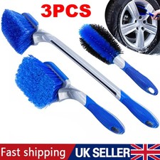 3Pcs Bristle Cleaner Car Alloy Wheel Cleaning Brush Tool Tire Washing Clean Soft