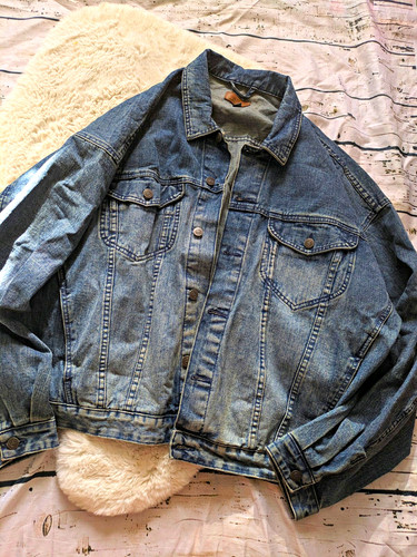 Asos mens blue denim jacket - jacket, xl