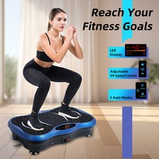 Power Vibration Plate Machine Fitness Body Shaper Trainer Gym Exercise Music New