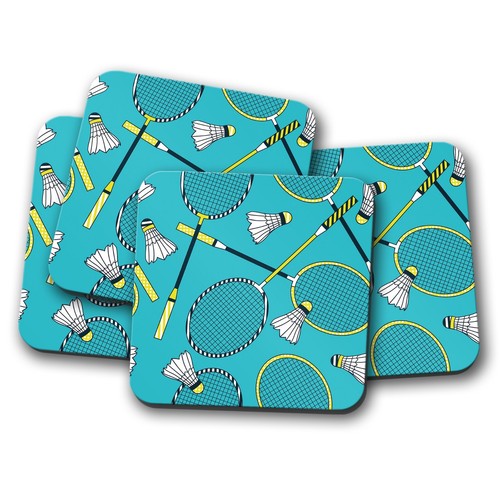 Set cool badminton - -, coaster