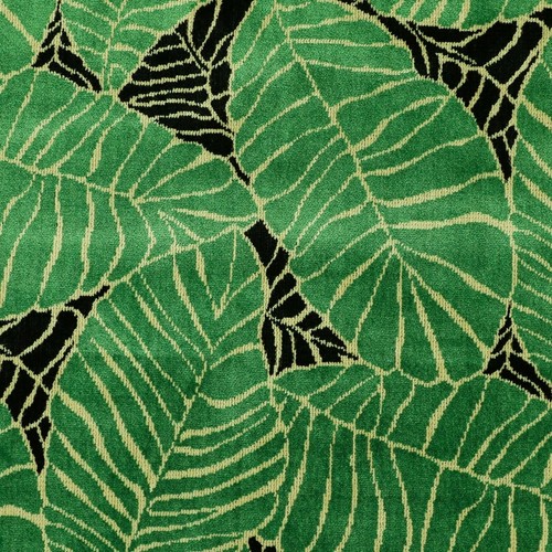 Green black jungle velvet - black,