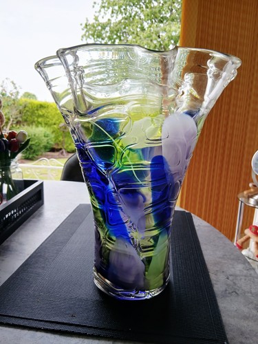 Large glass vase - glass,