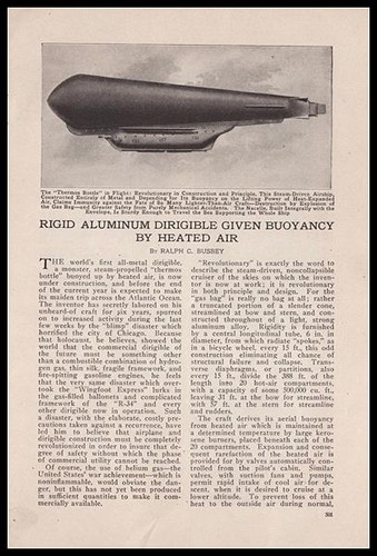 Rigid aluminum dirigible - “rigid,