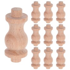 10 Pcs Solid Wood Miniature