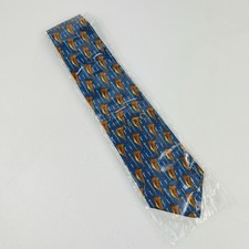 GUCCI 100% Silk Tie Blue Tom