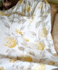Laura Ashley Hydrangea Camomile 62"d x 68" wide Per Curtain lined excellent 