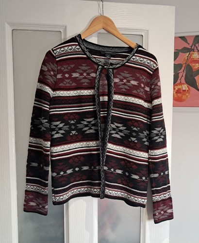 Aztec style cardigan medium - cardigan,