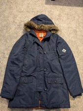 Vans Dark Navy Blue Parka Jacket Mens Size Medium Great Condition