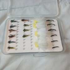 20 Assorted BARBLESS Trout Flies, Size 10 or smaller.