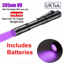 395nm UV Mini Black Pen Torch Light detect Detection Lamp curing repair