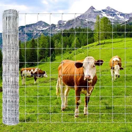 Galvanized farm fence 5ft - galvanized, fence,