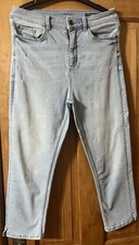 Marks & Spencer • “The Carrie” - Ladies Light Blue Casual Cropped Jeans. Size 12
