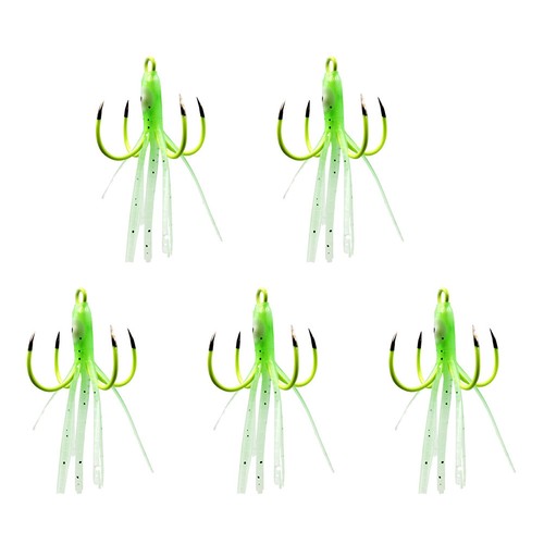5pcs artificial squid fishing - 5pcs,