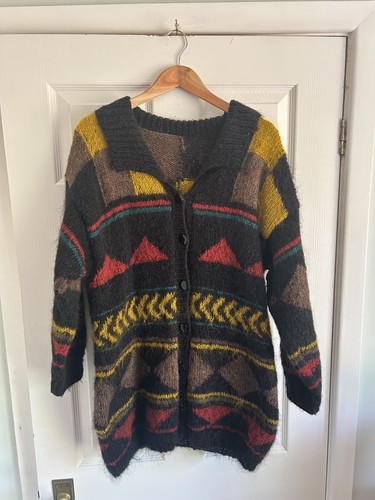 Vintage mohair knit - mohair, geometric