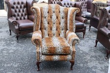 Velvet Animal Print Chair High
