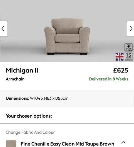 Next michigan armchair - michigan,