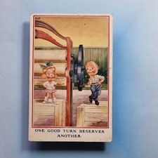 Comic Postcard 1922 Cute Couple Mangle One Good Turn Ludgate Artist Signed