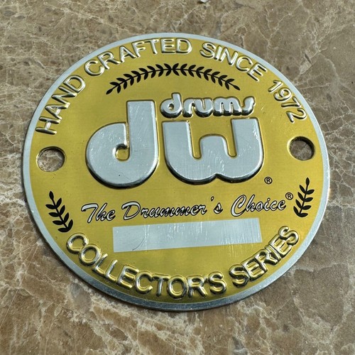 Drum metal badge - metal, plate
